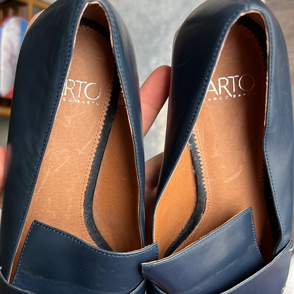 Sarto Blue Pointy Tip Shoes - Picture 7 of 8